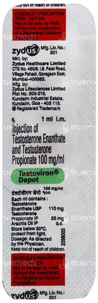Testoviron Depot 100Mg Injection 1Ml